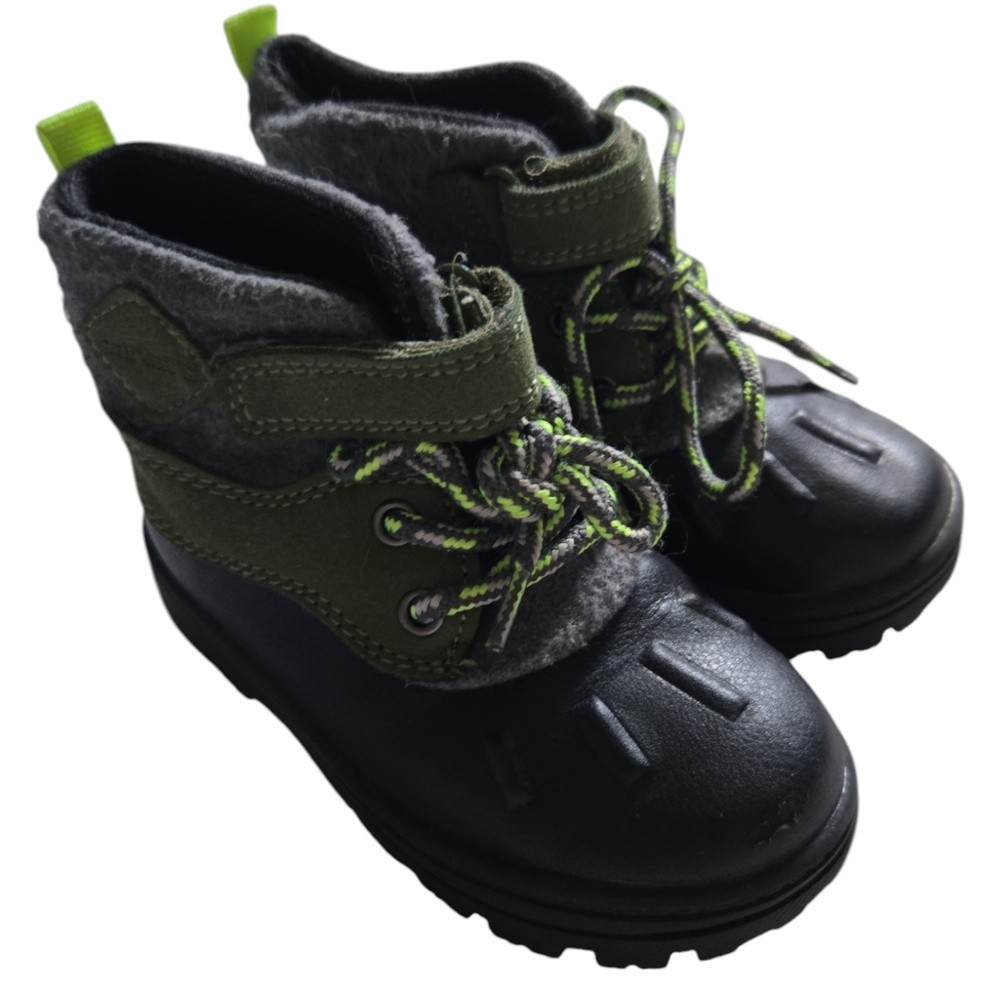 Carter's Green and Black Hiking Boots with Rugged Sole